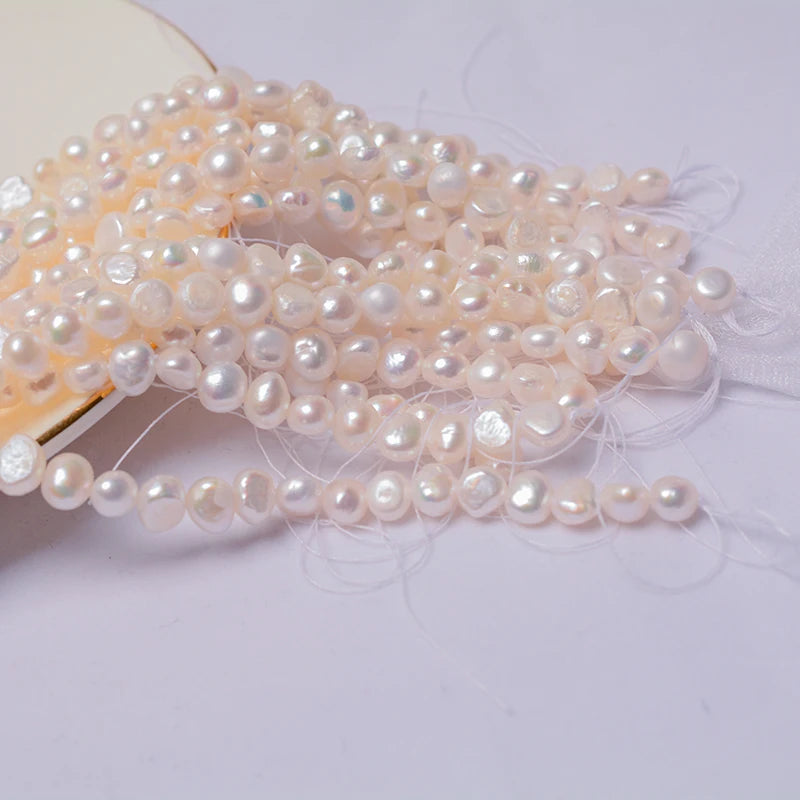Haiyang Baroque Freshwater Pearls Real Pearl Strands Loose White Natural Pearls