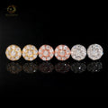 Iced Out Jewelry Hip Hop Style 925 Sterling Silver Gold Plated Mens Moissanite Stud Earring