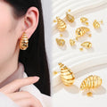 Oro Best Vintage Luxury 18k Gold Earrings Laminated Bisuterias Copper Alloy Wholesale Earrings Women