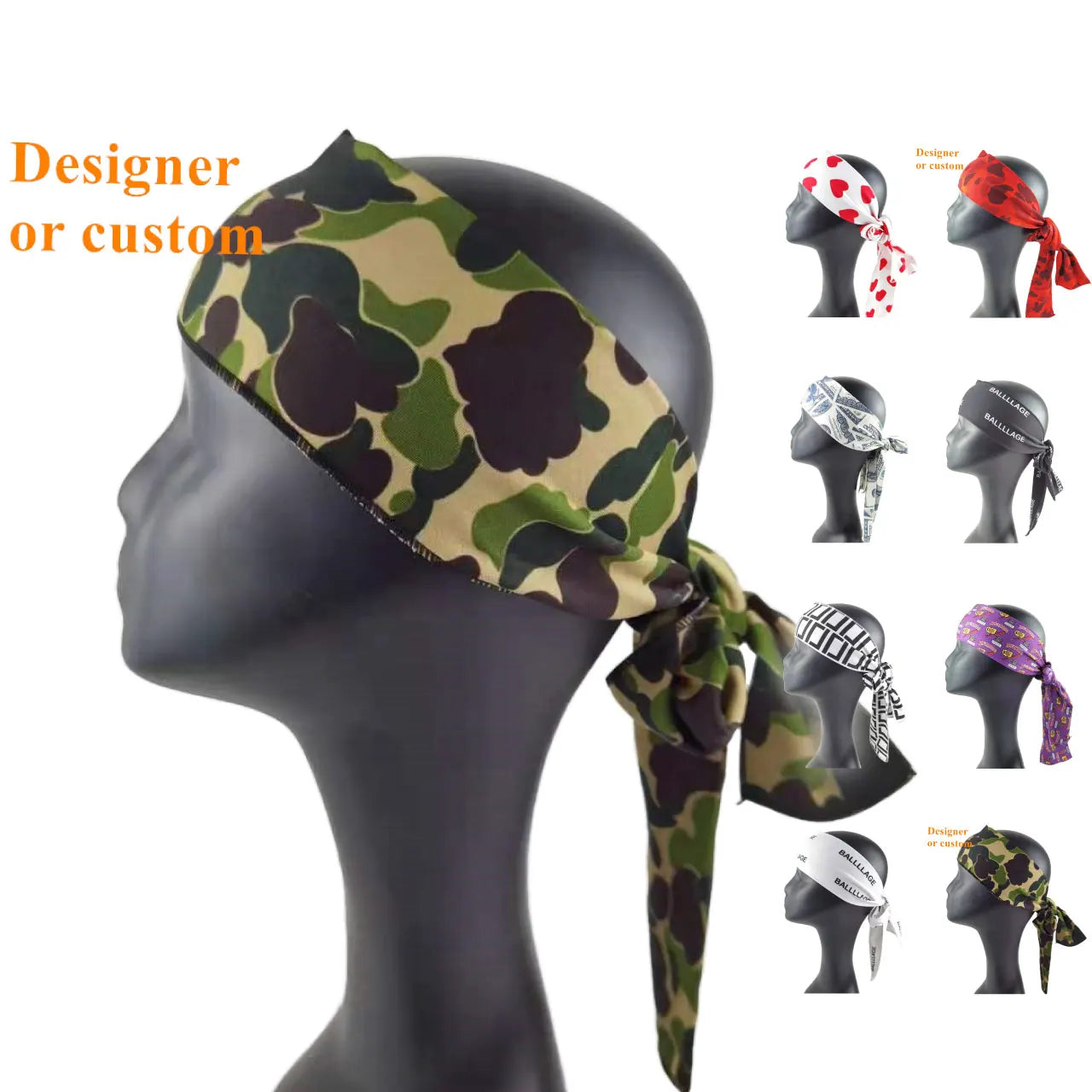 2026 Wholesale Silky Custom Designer Edge Ties Headscarf Headband Hair Head Wraps Scarves for Women