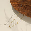 Nepalese Style Handcrafted 18K Gold-Plated 316L Stainless Steel Geometric Shape Charm Necklace Party Accessories