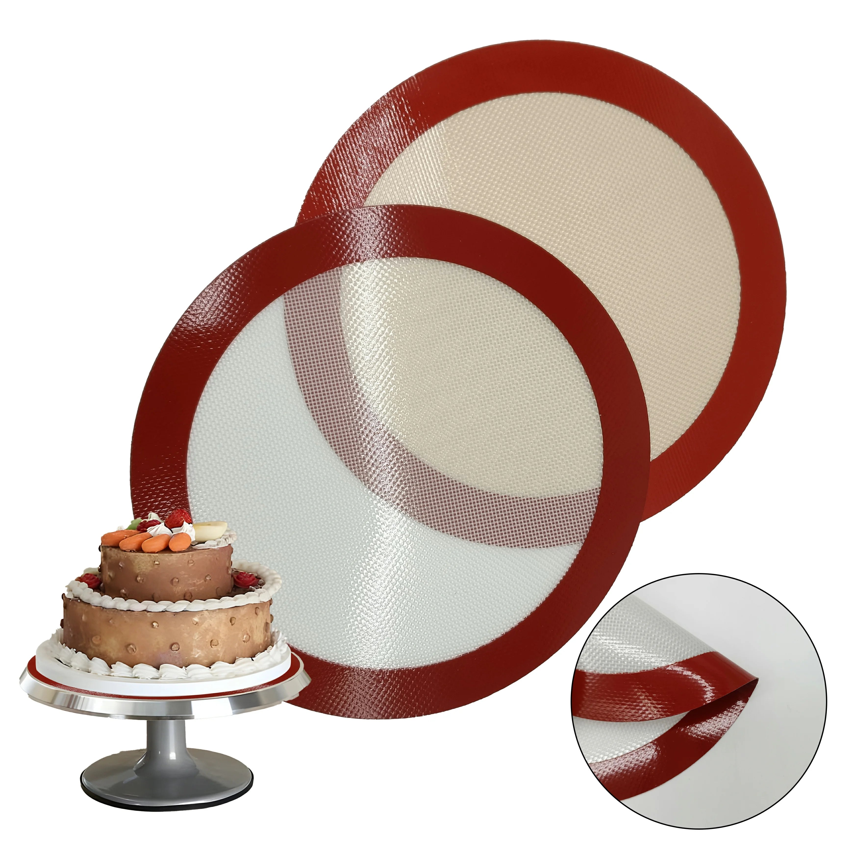 round Non-Slip Silicone Baking Mat Cake Baking & Pastry Tool