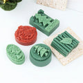 YS DIY Santa Bell Christmas Tree Candle Mold Christmas Leaves Chocolate Mould Candle Cake Soap Topper Decoration Plaster Tools