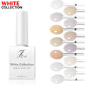 JTING Hot Popular 12 Colors Classic Super Milky White Gel Polish Collection Vegan Crulty Free Natural Colors Uv Nail Gel Polish