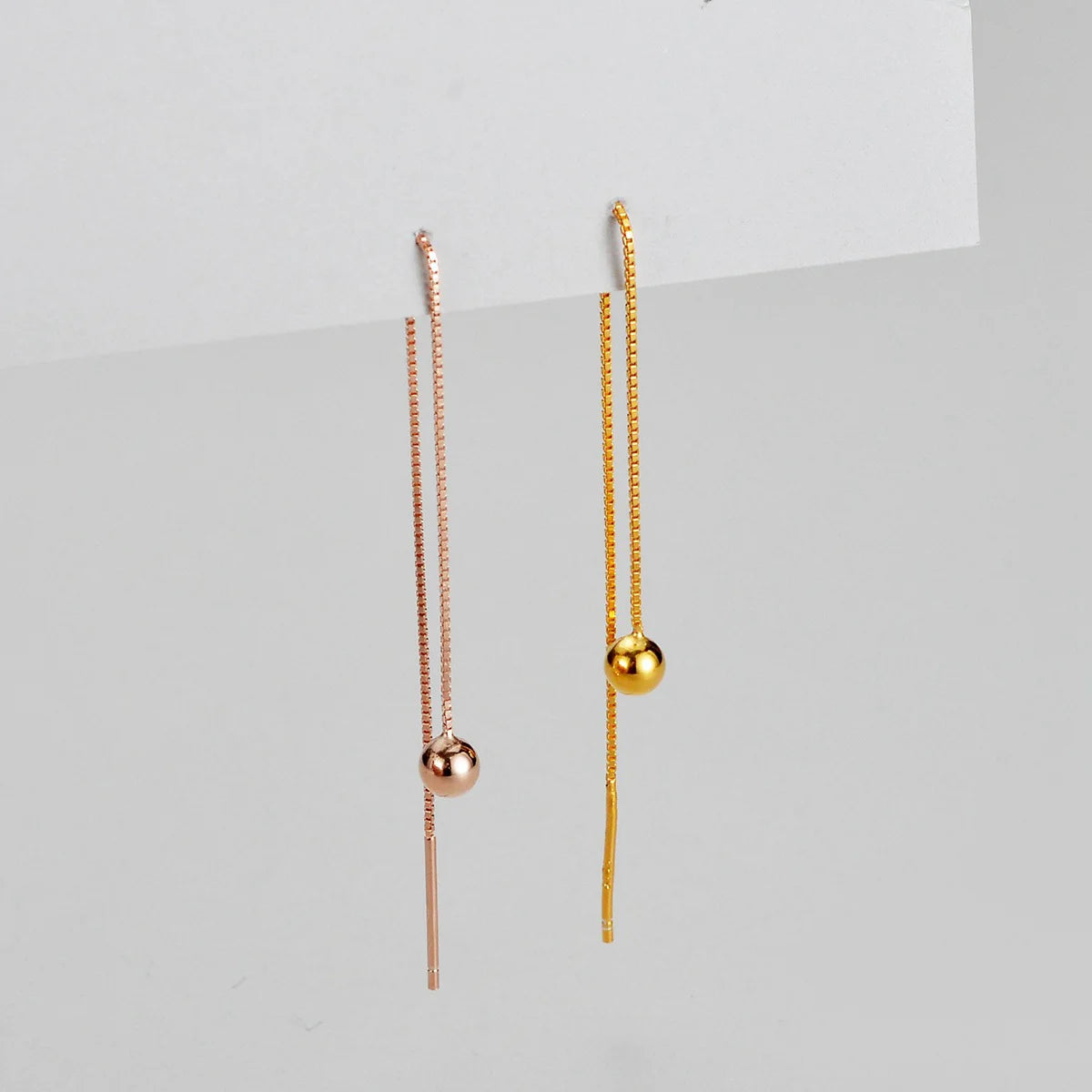 6cm 9cm 12cm Real 925 Sterling Silver Earrings Jewellery Findings Line Box Chain Thread Ear Stud for Diy Earrings Accessories