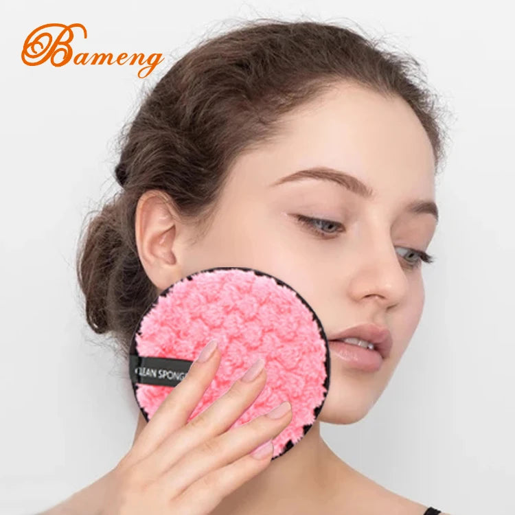 OEM Microfiber Eye Shadow Foundation Remover Pads Reusable Facial Makeup Cleansing Cloth Puff Cotton Pad for Remove Makeup