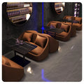 New  Custom bar KTV Sofa Card Seat Round Edge Rock Slab Table