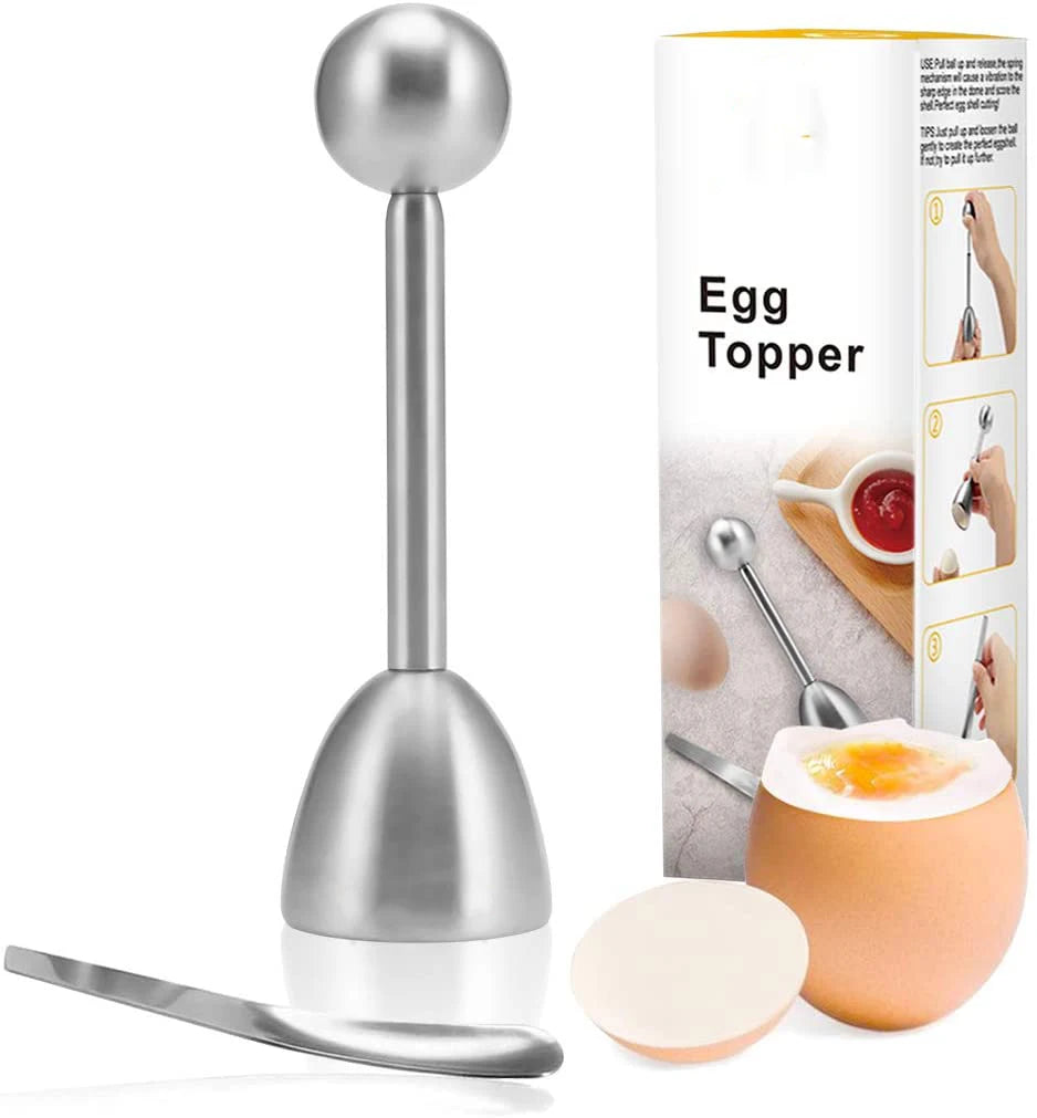 Egg Opener Topper Cutter Soft Boiled Shell Removal Egg Cup Holder Tools 304 Stainless Steel Kitchen Gadgets Egg Breaker