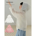 YOEHYAUL CD1849 4-15T Summer Anti-UV Big Kids Girl Sun-protection Jacket Child Custom Logo Hooded Sun Protective Clothing Jacket