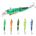 HENGJIA 2 Hard Hook 10.5CM-9.6G 2 Sections Jointed Fishing Lure With a Long Body for Pesca