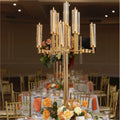 Hot Sale New Metal Gold Candelabra Wedding Centerpieces for Table Decoration