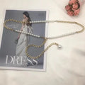 Hot Sale Metal Chain Woman Dress Decorate Pearl Simple Waist Belts for Big Waist
