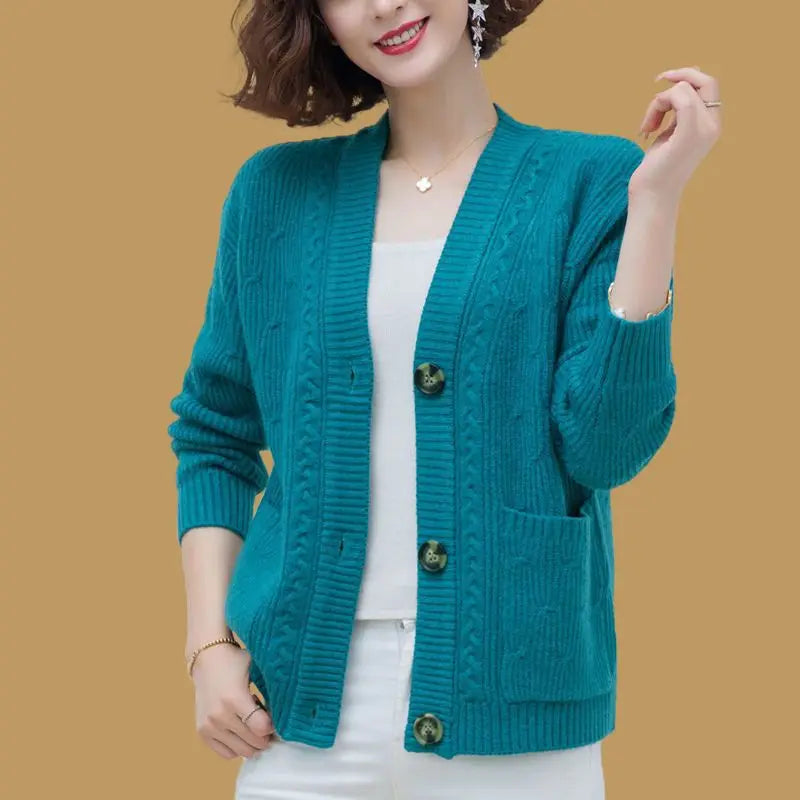 S-3XL Oversized Sweater Coat Women's Cardigan Spring and Autumn Women's Shirt Top Shawl