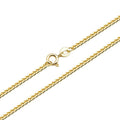 AU585 Real Pure Yellow Gold 2.2mm Cuban Link Curb Chain Necklace Wholesale 14k Solid Gold Chain Bulk