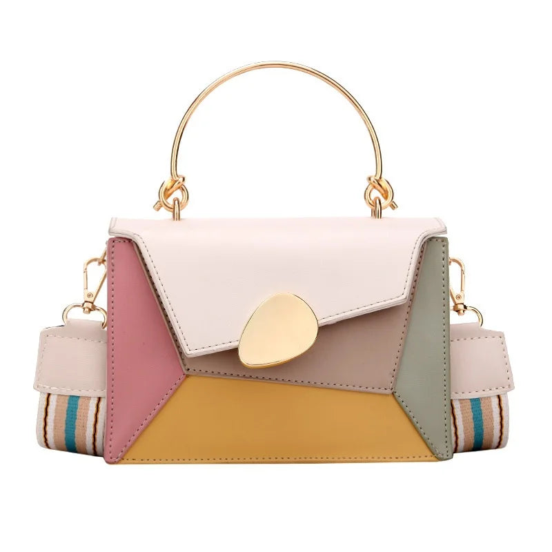 2025 New Women's All-Match Crossbody Shoulder Handbag Casual Alluring Horizontal Candy Polyester Chain Decoration for Summer