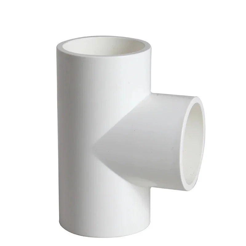 SCH40 Furniture Grade Polished PVC Pipe Fittings Three Way Accessories Thickened Plastic Flat Tee Hose Connectivity