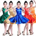 Girls Spandex Latin Rumba Samba Dance Dress Ballroom Dancewear
