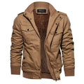 New Men's Spring and Autumn Outdoor Jacket 100% Cotton Canvas Durable All-Match Loose Casual Work Design with Plus Size Top