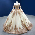 Jancember RSM67563 Simple Champagne Prom Evening Gowns Dress for Women With Detachable Sleeve