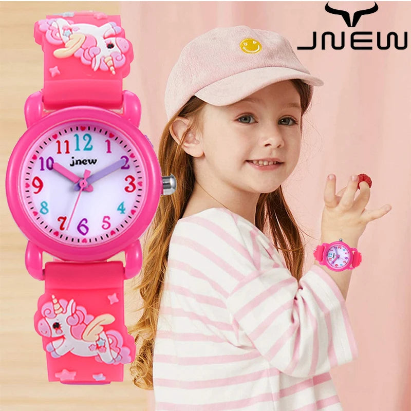 Kids Watch 3D Cartoon Dual-Color Quartz Watch for Boys Girls 3-10 Years Waterproof Birthday Gift Children Wrist Watch 3D Cart...