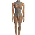 2023 Luxury See Through Tassel Pole Dance Leotard Ladies Rompers Photoshoot Show Stripper Outfits Dancewear Rhinestone Jumpsuits