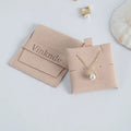 Luxury 8*8cm Microfiber Band Suede Bag Insert Pad Set Quality Personalized Jewelry Pouch for Necklace Earrings Display