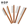 Factory Wholesale Five Types Wooden Handle Pet Needle Comb Cat Dog Grooming Brush Pet Deshedding Tool Flea Comb