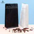 Custom Design Aluminum Foil Matt Black Coffee Beans Packaging Coffee Bags With Degassing Valve