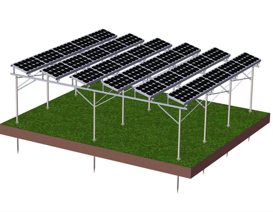 Carbon Steel Yuens OEM Agricultural Structure Mounting Pv Solar Power Structure Solar Farm Mounting System Solar Farm Bracket IS