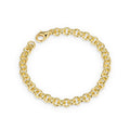 Hot Sale Personality Bracelets Women Luxury O Circle Link 925 Sterling Silver Gold Plated Chunky Bracelet Men