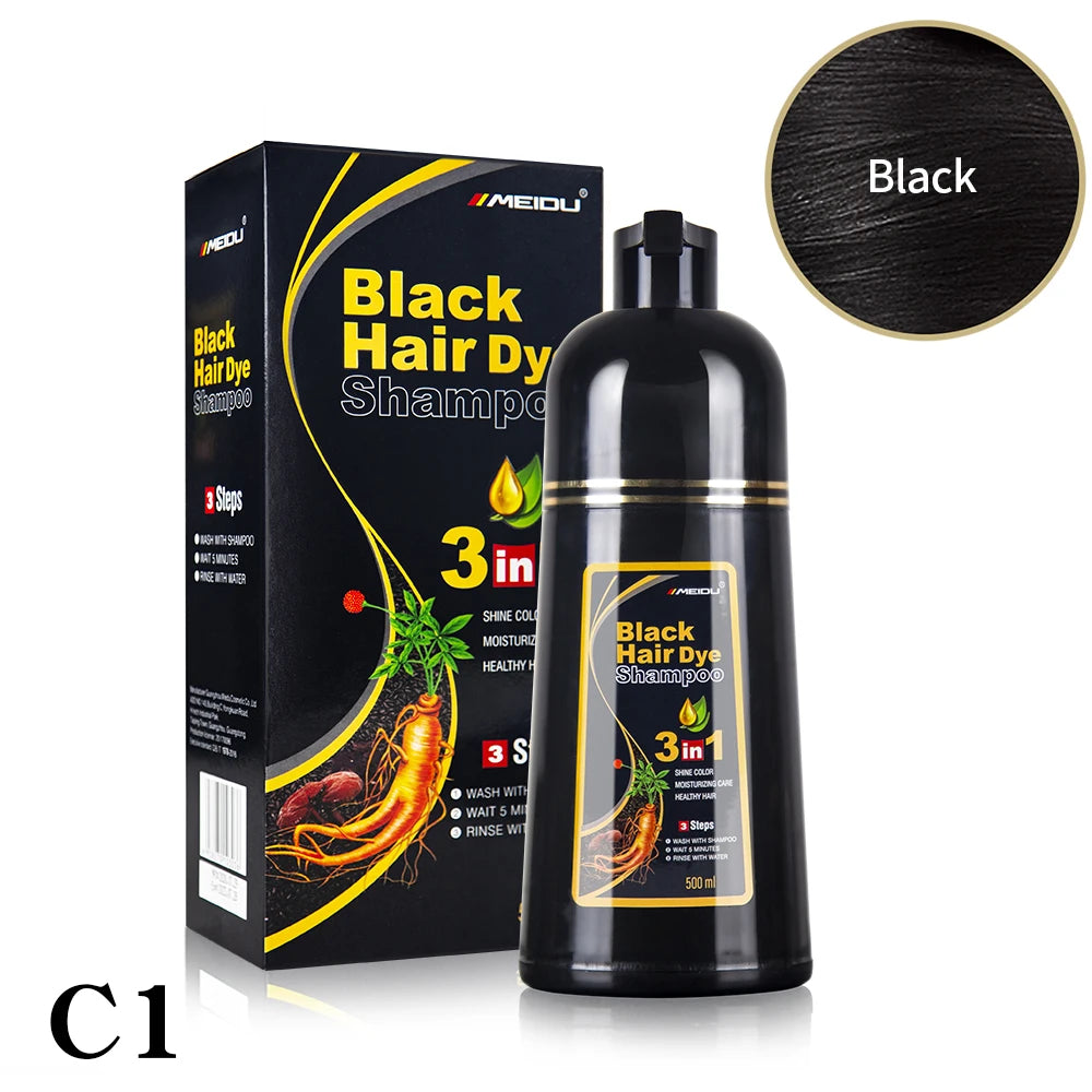 Meidu Hair Shampoo Ready to Ship  Wholesale Brown Blonde Thailand 3 in 1 Wet Hands Augeas Herbal Hair Dye Black Shampoo