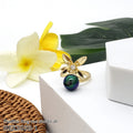 Wholesale 14K Gold Plated Flower Ring Adjustable Hawaiian Pearl Rings Jewelry for Women