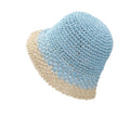 Factory Custom Protection Brim Straw Hat Foldable Sun Hat Straw Crochet Bucket Hat for Women