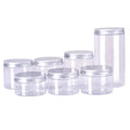 Round Empty 50/60/80/100/120/150/180/200/250/300/350/400/500 ml Cream Clear Plastic PET Jar