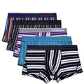 Wholesale Men Mid-Rise Underwear Cotton Boxers Briefs Popular Striped Men Trunks