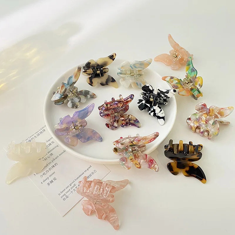 Wholesale New Arrival Women Popular butterfly Shape Hair Claw Clip Acetic Acid Hair Claw for Girls