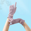 Cheap Cooling Ice Silk Thin Uv Protective Cycling Sun Block Women Summer Gloves