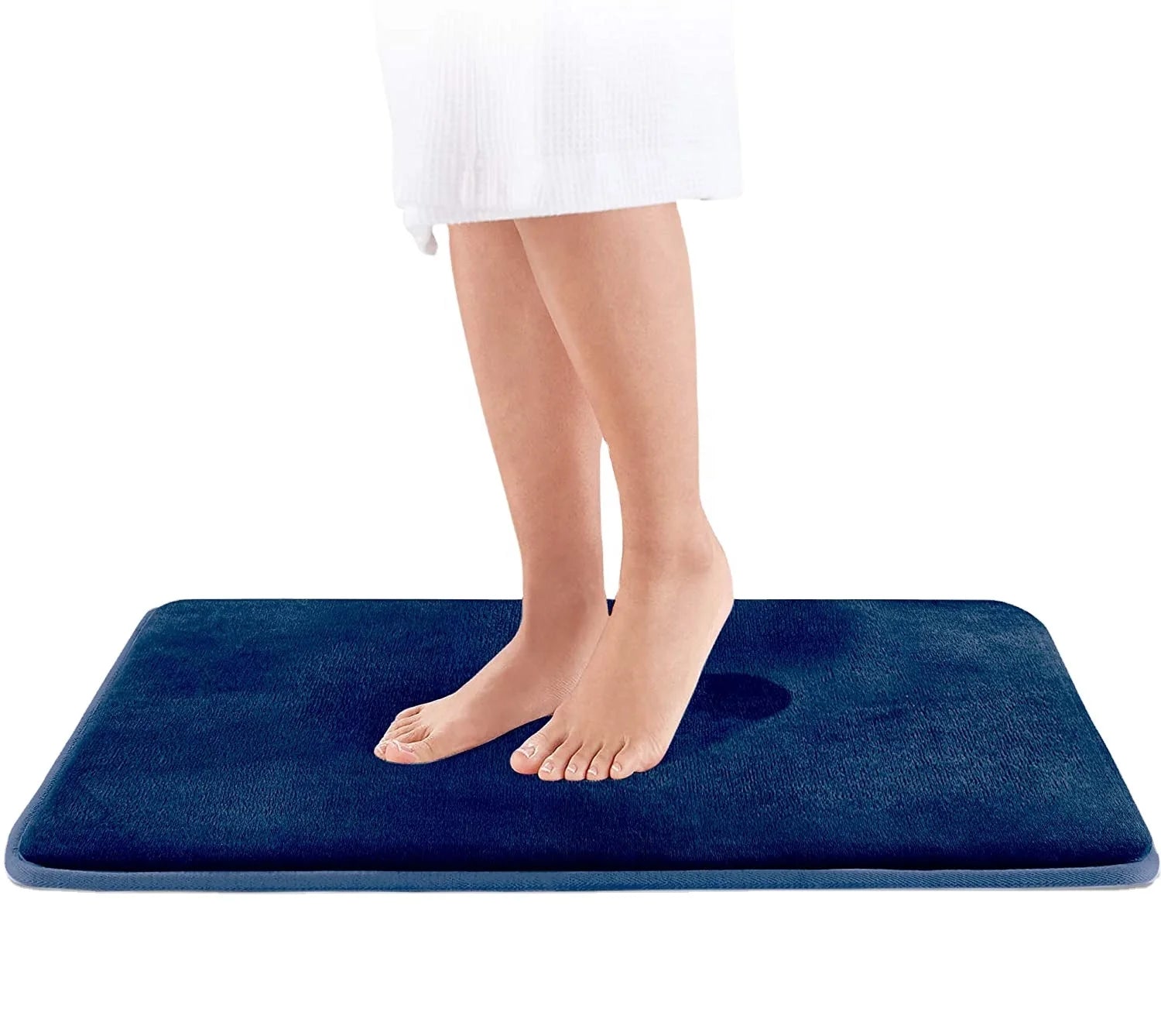 Customized 3-Piece Anti-Slip Flannel Fleece Memory Foam Eco-Friendly Microfiber Bathmate Bathroom Carpet Solid Pattern Bath Mats