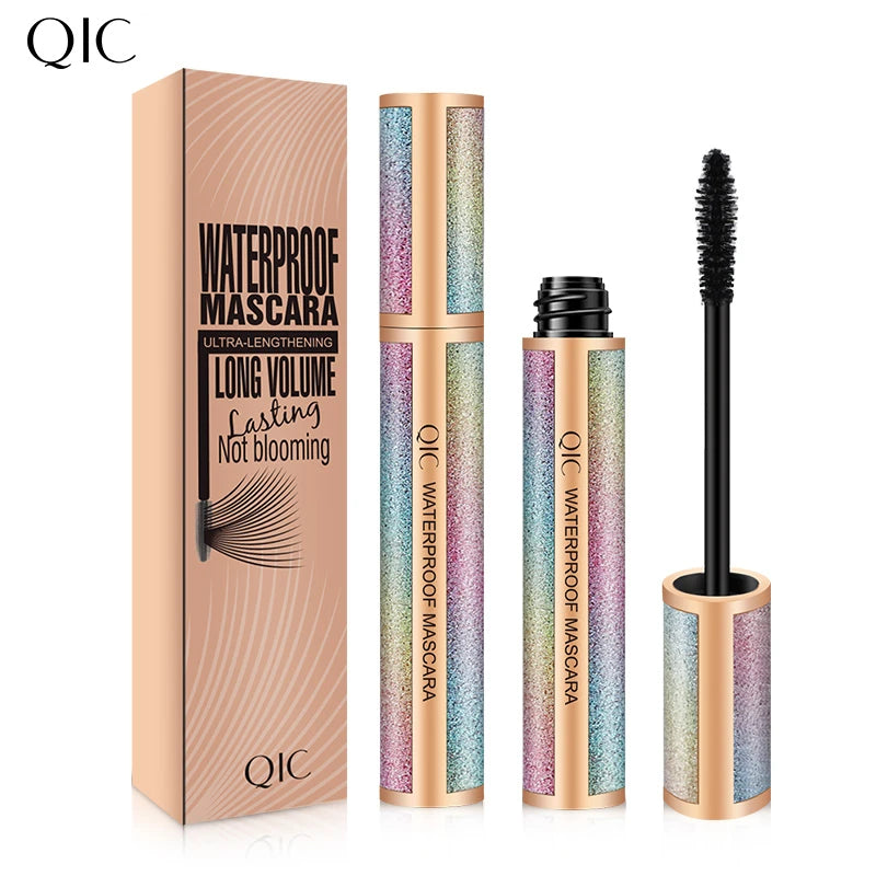 Hot Shiny Eye Lash Rose Gold Best Mascara 4D Silk Fiber Eyelash Waterproof Mascara