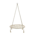GodsWord Indoor Round Swing Platform Mesh Rope Weaving Hammock Swing Chairs for Garden Patio Tree Hanging Swing Flying