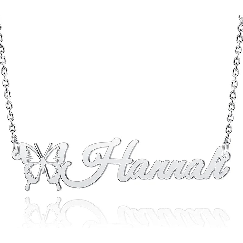 Customizable Name Necklace Trendy Stainless Steel Letter Gold Choker Personalized Stainless Steel Necklace Woman