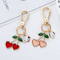 Wholesale Factory Enamel Metal Dog Cherry Keychain Keyring Can Be Customized