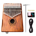 Kalimba Thumb Piano 17 Keys Finger Piano Instrument Portable with Audio Cable & Storage Bag Portable for Music Player Kis Adults