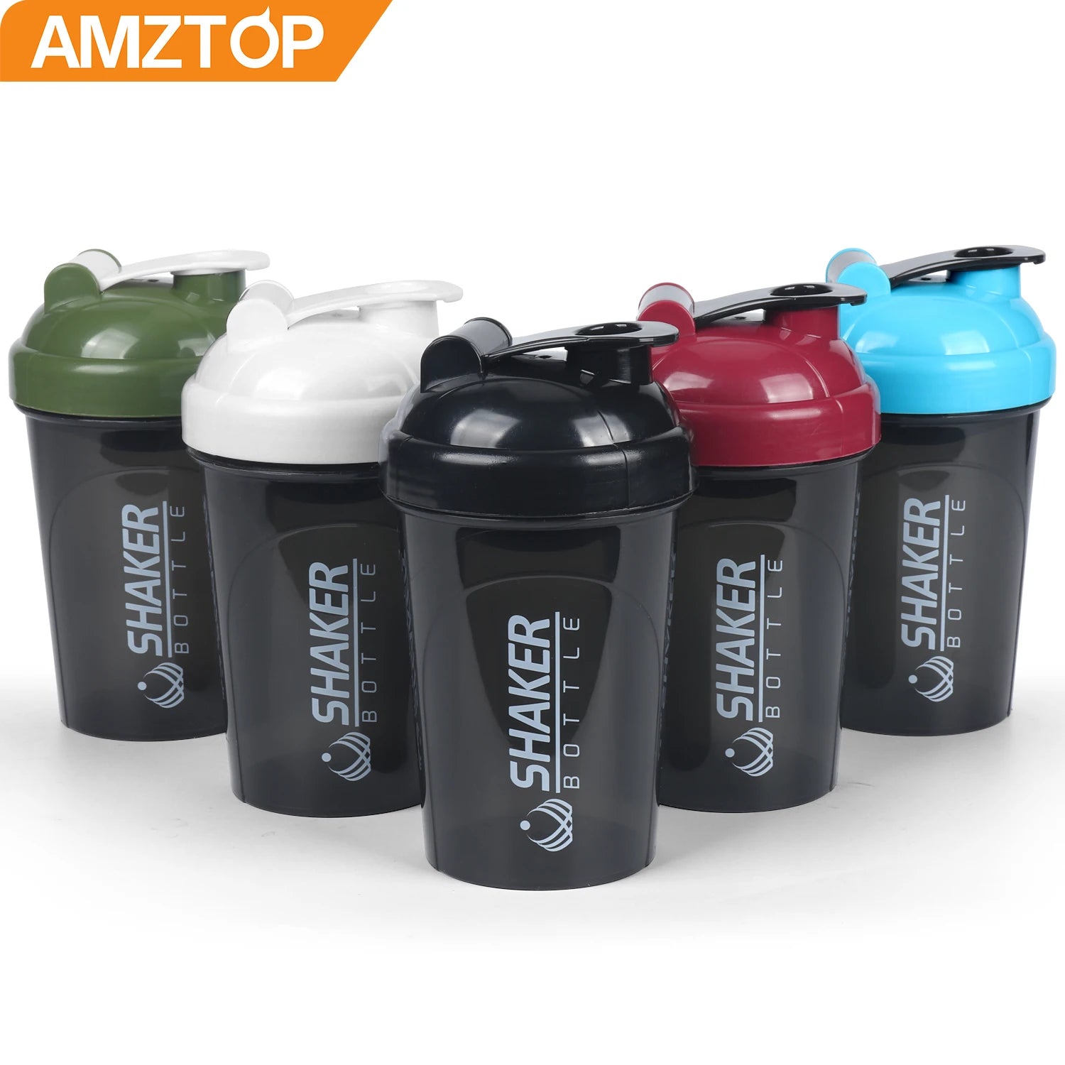 B30-0091 Low MOQ Custom Logo Bpa Free 400ml Fitness Bottle Plastic Blender Protein Gym Shaker Bottle for Protein