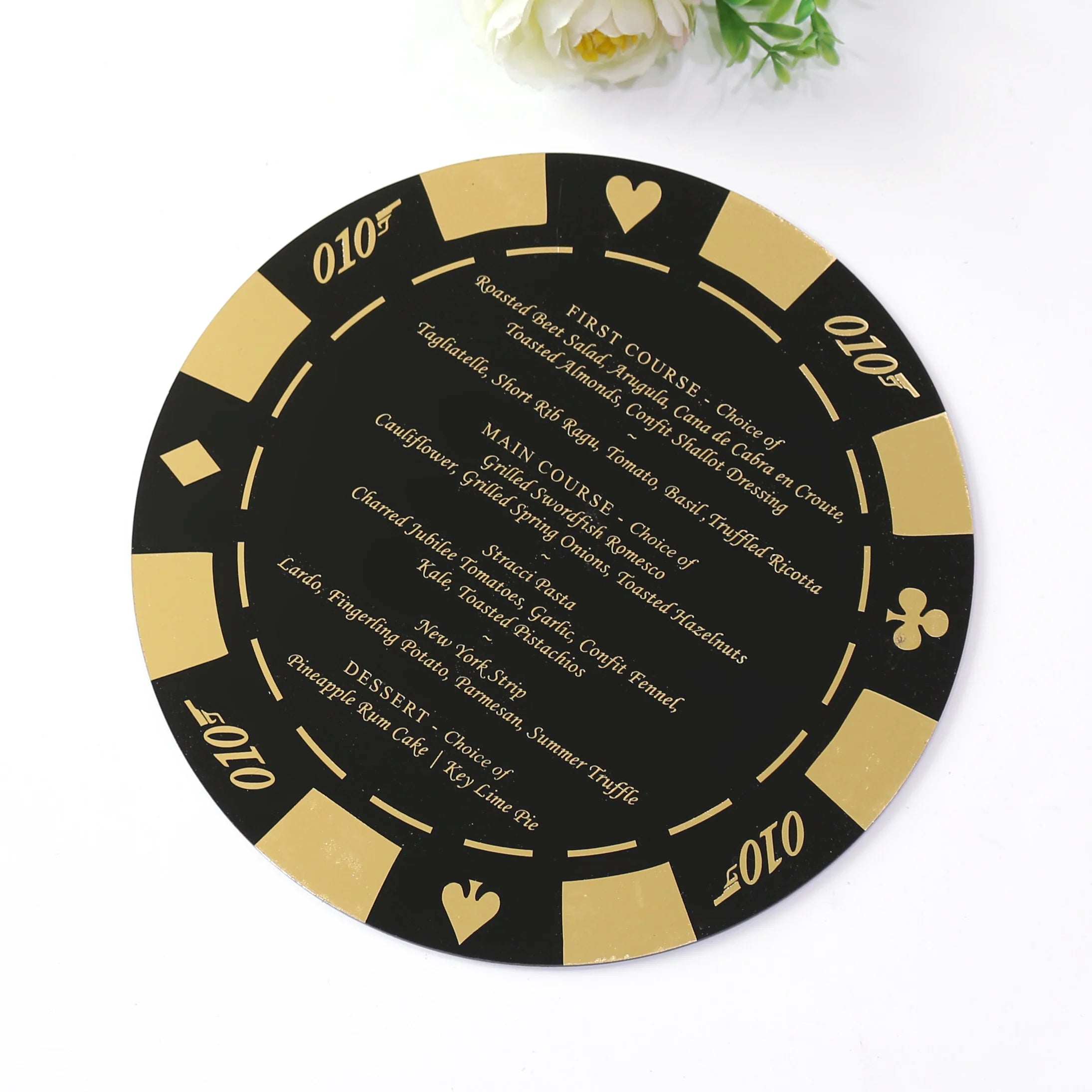 Customized Round Black Mirror Acrylic Graduation Party Invitation Card Wedding Invitation RSVP Card