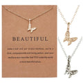 SC New Arrival Custom Butterfly Necklace Gold Plated Butterfly Pendant Necklace Butterfly Card Bff Necklace for Women Girls