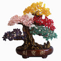 Money Tree Hot Sale Rose Quartz Tree Chakra Candles Crystals Small Gemstone Tree