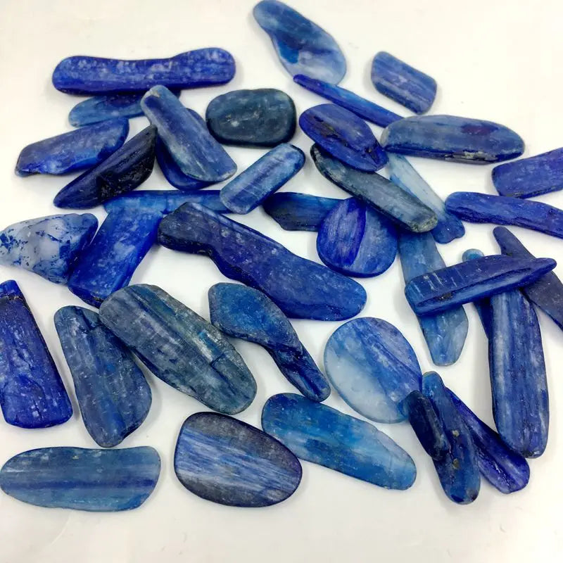 Wholesale Natural Polished Blue Kyanite Tumbled Stones Crystal Gravel for Healing