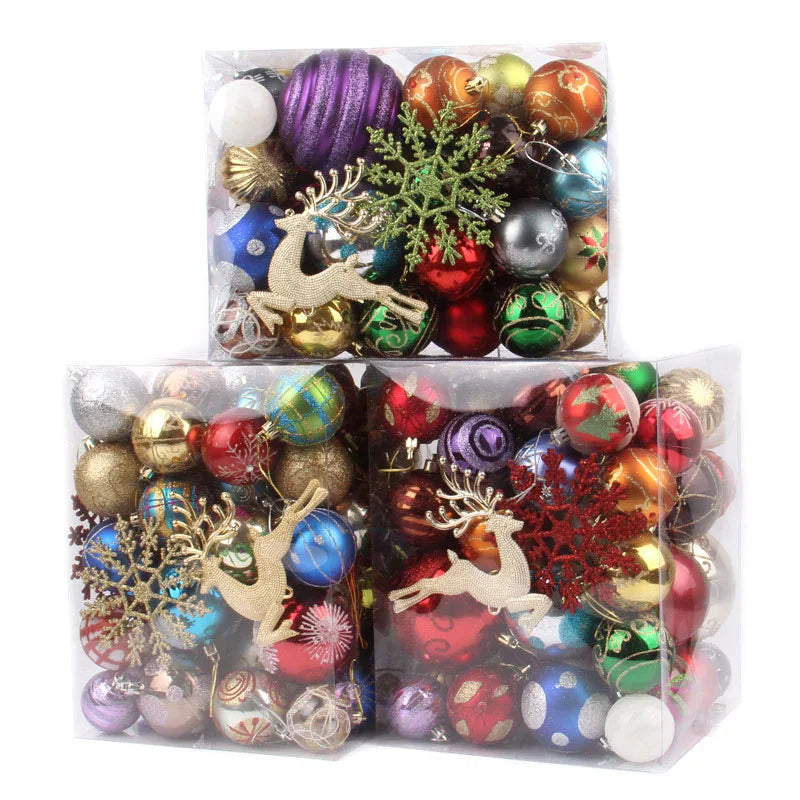 Christmas Decoration Supplies Plastic Hanging Ball Ornament for Christmas Tree