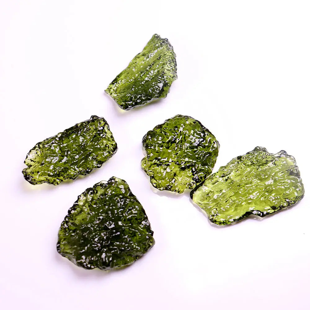 Wholesale Green Moldavite Rough Stone Crystal Crafts Meteorite Glass Stones Loose Gemstone Moldavite